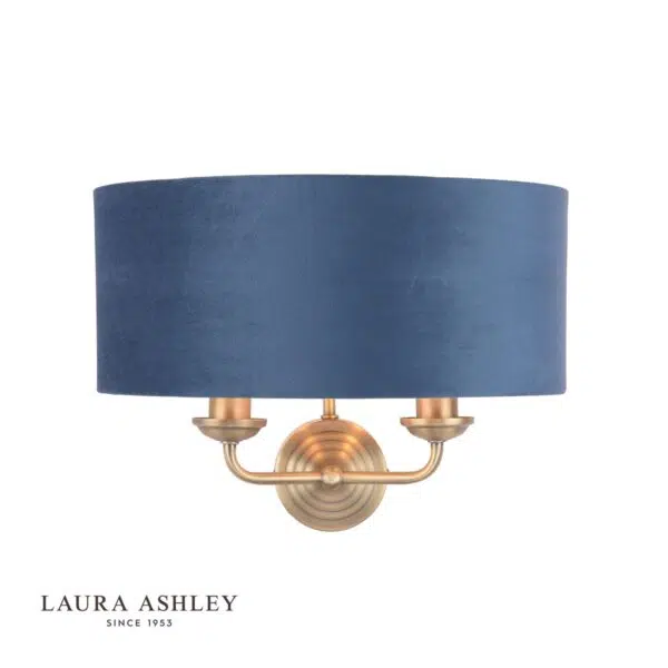 laura ashley sorrento wall light - blue and gold