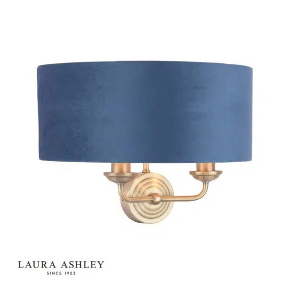 laura ashley sorrento wall light - blue and gold - Stillorgan Decor