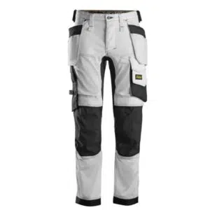 snickers 6241 0904 stretch trousers - white/black - Stillorgan Decor