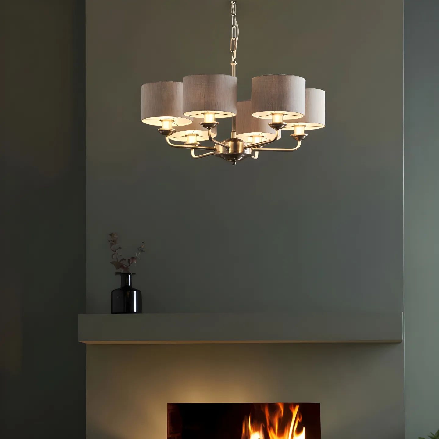 This multi arm pendant is a sophisticated combination of Natural 100% linen fabric shades with brushed metallic inner and brushed chrome plated metalwork. This statement light is the perfect timeless addition to modern and classic homes of today.

Available today in-store and online at stillorgandecor.ie for delivery nationwide.