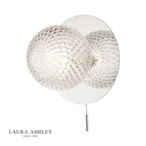 laura ashley prague wall light - polished chrome