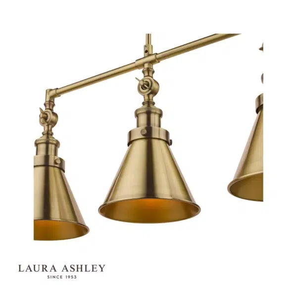 laura ashley rufus triple bar pendant ceiling light - Stillorgan Decor