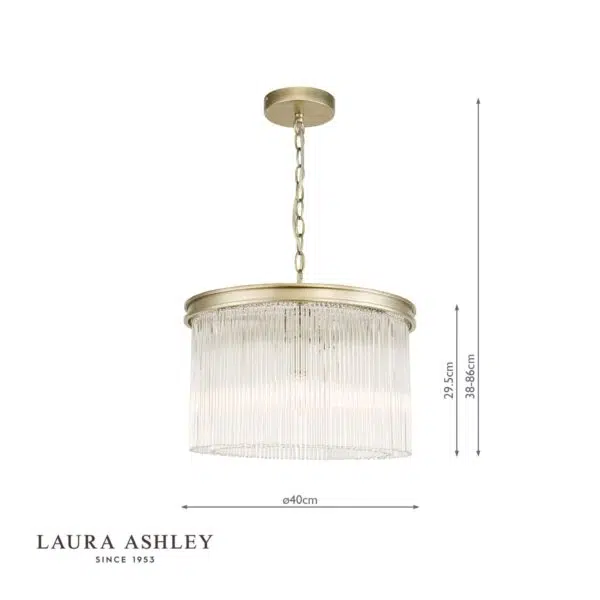 laura ashley manon crystal rods chandlier ceiling light - Stillorgan Decor