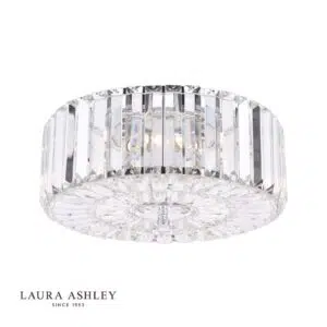 laura ashley fernhurst flush crystal ceiling light - Stillorgan Decor