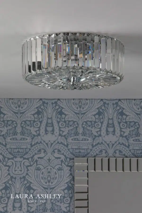 laura ashley fernhurst flush crystal ceiling light - Stillorgan Decor