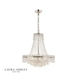 laura ashley enid crystal chandlier ceiling light - Stillorgan Decor