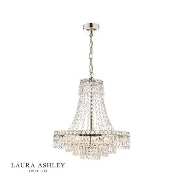 laura ashley enid crystal chandlier ceiling light - Stillorgan Decor