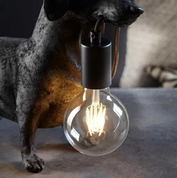 quirky dog inspired table lamp matt black - Stillorgan Decor