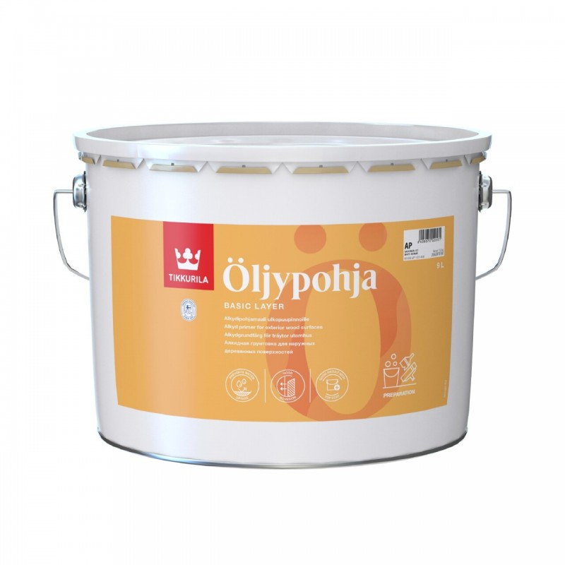 tikkurila oljypohja ārējā koksnes gruntējums 1 tikkurila eļļas krāsa 9l