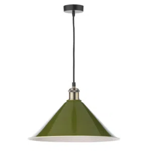 easy fit country style ceiling light shade green - Stillorgan Decor