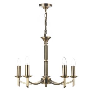 classical candle style ceiling chandelier light antique brass - Stillorgan Decor