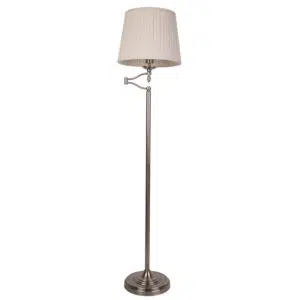 swing arm traditional floor lamp - antique brass