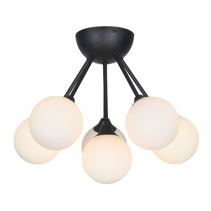 Plafonnier de salle de bain Aqua Cluster à 6 globes - noir 1 Plafonnier de salle de bain Aqua Cluster à 6 globes - noir - Stillorgan Decor