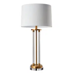stylish column bar table lamp matt brass