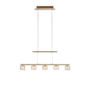 hanging modern 5 light ceiling pendant brass - Stillorgan Decor