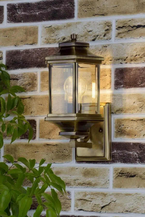 traditional style antique brass wall light - Stillorgan Decor
