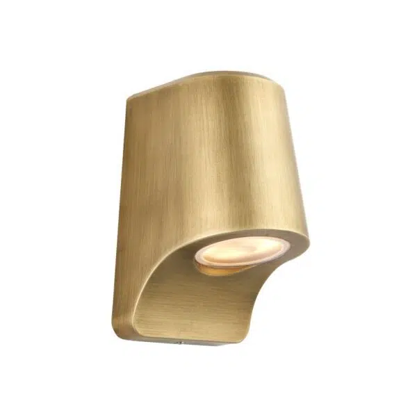 aluminium modern wall light - brushed gold