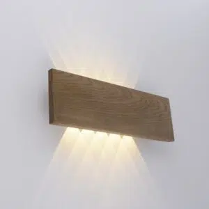 wood effect led wall light - large - Stillorgan Decor