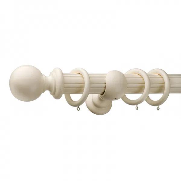 Crown Curtains Countess Cream Curtain Pole with Many Colour Options Available