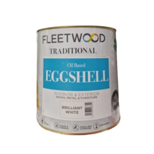 2.5lt fleetwood oil based eggshell paint can