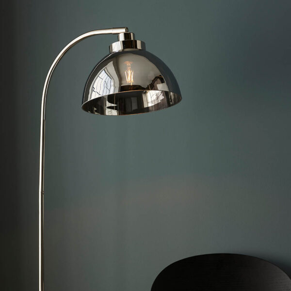 contemporary mirror effect nickel floor lamp - Stillorgan Decor
