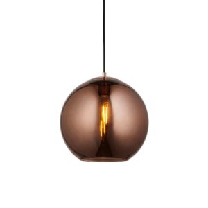 modern copper mirrored glass globe ceiling light - Stillorgan Decor