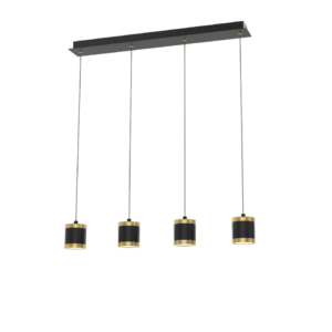 modern 4 cylinder black and gold ceiling pendant light - Stillorgan Decor