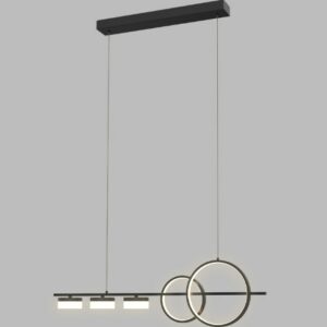modern led ceiling pendant with round light features - Stillorgan Decor