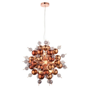 exploding style sphere pendant ceiling light copper - Stillorgan Decor