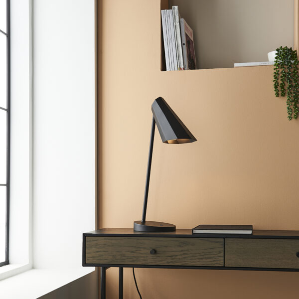modern architectural task table lamp matt black - Stillorgan Decor
