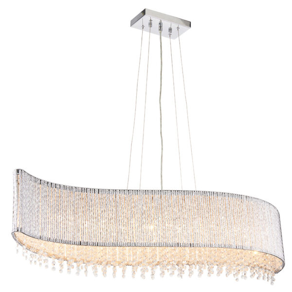 linear opulent hanging crystal pendant - Stillorgan Decor