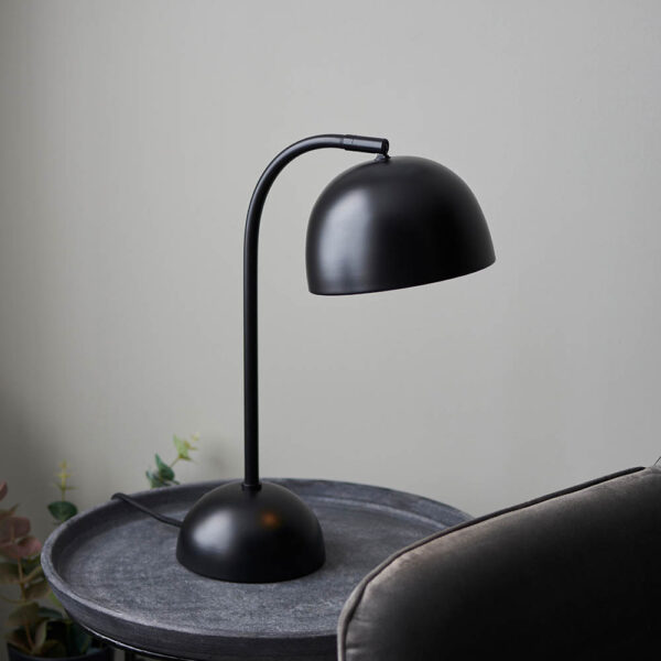 modern smart domed table lamp black and gold - Stillorgan Decor