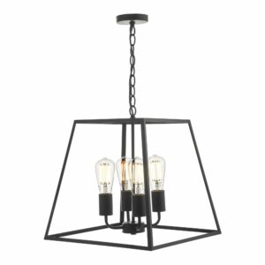 4 light modern black ceiling lantern light - Stillorgan Decor