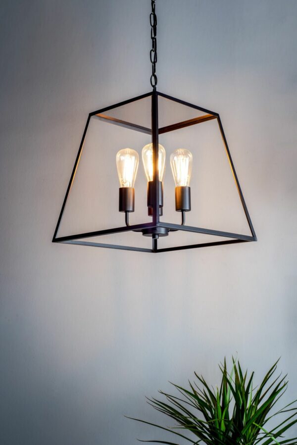 4 light modern black ceiling lantern light - Stillorgan Decor