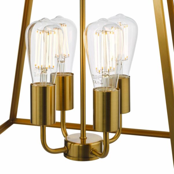 4 light modern brass ceiling lantern light - Stillorgan Decor