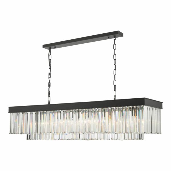 statement crystal chandelier anthracite grey - Stillorgan Decor