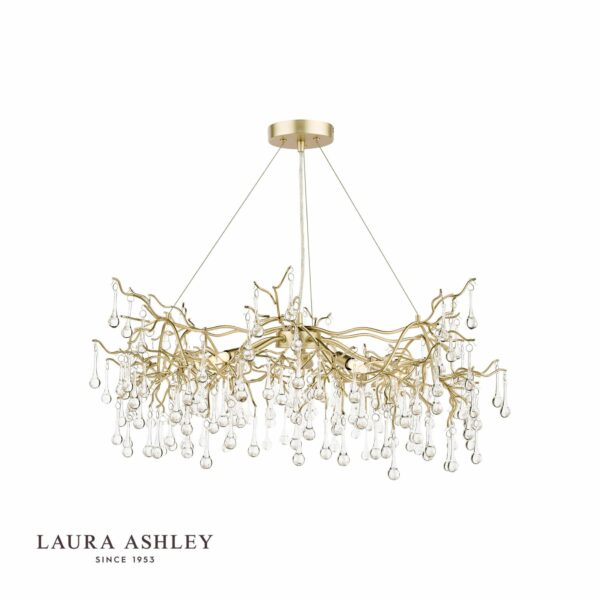 laura ashley willow 5 light chandelier ceiling light - Stillorgan Decor