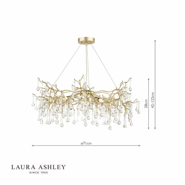 laura ashley willow 5 light chandelier ceiling light - Stillorgan Decor