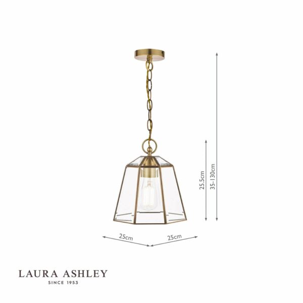 laura ashley clayton lantern ceiling light antique brass - Stillorgan Decor
