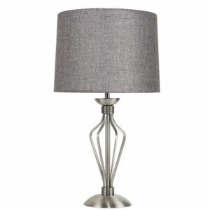 classical stylish table lamp satin nickel silver
