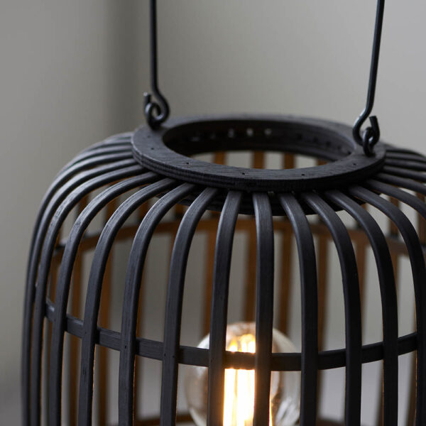bamboo cage table lamp black - Stillorgan Decor