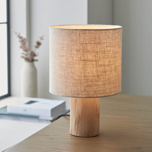 scandi wood base table lamp - Stillorgan Decor