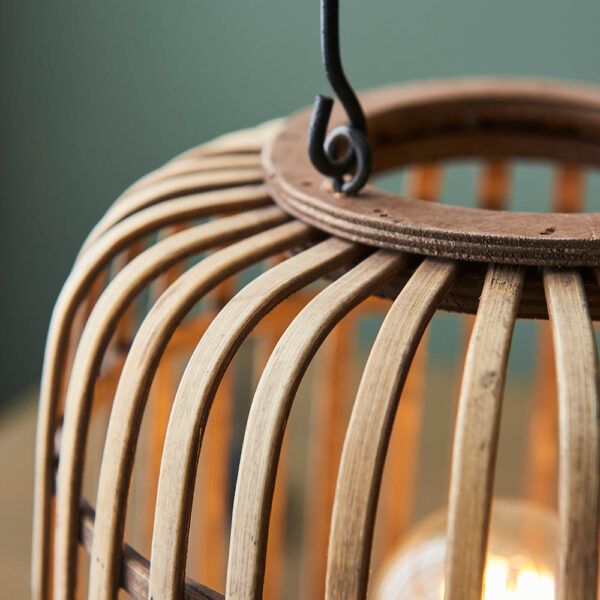 bamboo cage table lamp natural - Stillorgan Decor