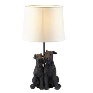 black westie dog table lamp