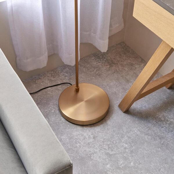 contemporary floor lamp antique brass - Stillorgan Decor