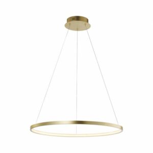 modern ring led pendant light brass - Stillorgan Decor