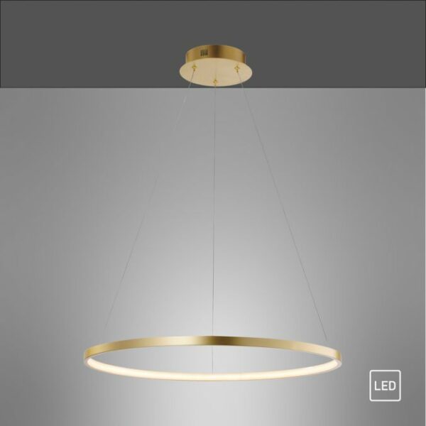 modern ring led pendant light brass - Stillorgan Decor