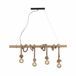 rustic 4 light rope pendant light - Stillorgan Decor