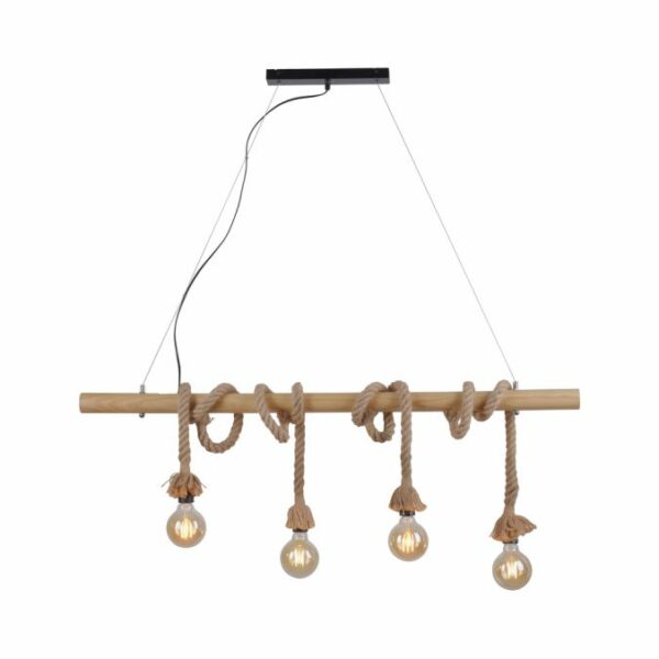 rustic 4 light rope pendant light - Stillorgan Decor
