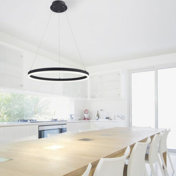 modern simply dim led ring ceiling pendant anthracite - Stillorgan Decor